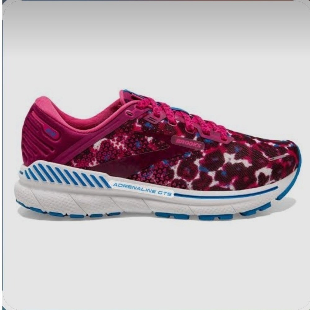 Brooks Adrenaline GTS 22 Women 11.5 B Running Shoes Pink Leopard 1203531B568